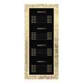 Goud en zwart Glam Beauty Salon Reclamekaart (Achterkant)