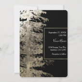 Goud en zwart glam - Boom Rustic Forest Wedding Kaart (Achterkant)