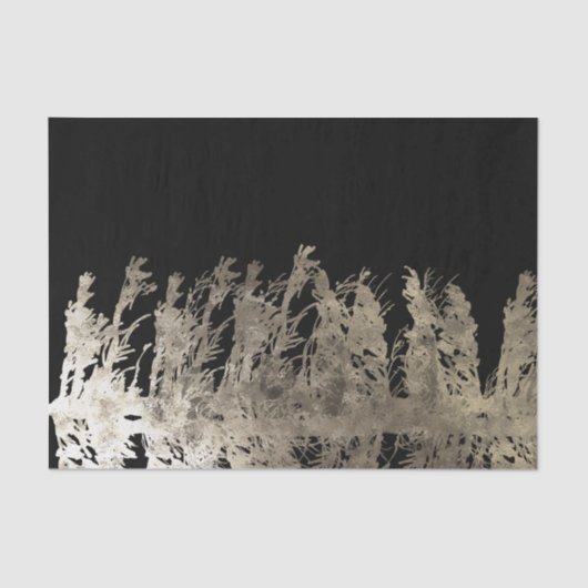 Goud en zwart glam - Boom Rustic Forest Wedding Tissuepapier (Voorkant)