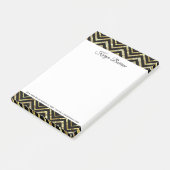 Goud en zwart glitter Chevron Post-it® Notes (Schuin)