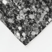 Goud en zwart glitter fleece deken (Hoek)