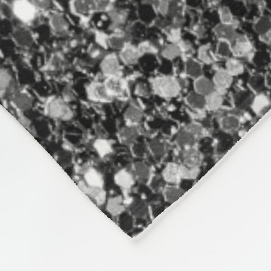 Goud en zwart glitter fleece deken (Hoek)