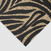 Goud en zwart Glitter Zebra Print Tissuepapier (Detail)