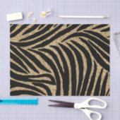 Goud en zwart Glitter Zebra Print Tissuepapier (Craft)