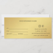 Goud en Zwart Hart Schoonheidssalon Cadeaubon (Achterkant)