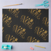 Goud en zwart, hedendaagse Kerstmis Tissuepapier (Craft)