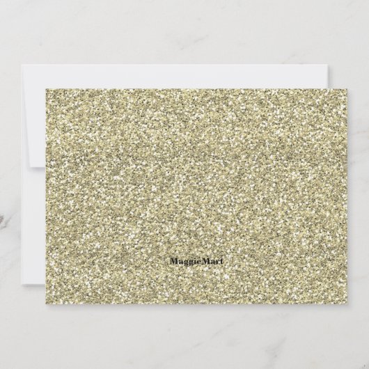 Goud en zwart Hollywood Star Sweet 16 Verjaardag Kaart (Achterkant)