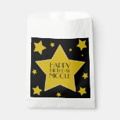 Goud en zwart Hollywood sterren verjaardag Bedankzakje (Voorkant)