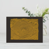 Goud en zwart, in reliëf gemaakt Roos Kaart (Staand voorkant)