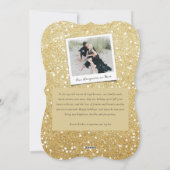 Goud en zwart Joyeux Noel Stijlvolle Kerstfoto Feestdagenkaart (Achterkant)