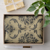 Goud en zwart Klassic Damask Tissuepapier (Geschenk)