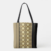 Goud en zwart kleurenblok Monogram Tote Bag (Achterkant)