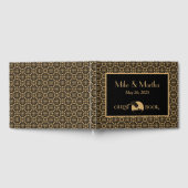 Goud en zwart  Kunst Deco-gastboek Gastenboek (Volledig)