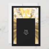 Goud en zwart land bos kerstfeest kaart (Achterkant)