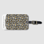 Goud en zwart Leopard Print Bagagelabel (Voorkant (horizontaal))