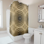 Goud en zwart lint-douchergordijn douchegordijn (In situ)