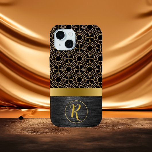 Goud en zwart luxe art deco Case-Mate iPhone case