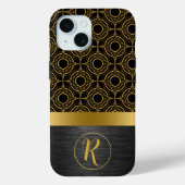Goud en zwart luxe art deco Case-Mate iPhone case (Achterkant)