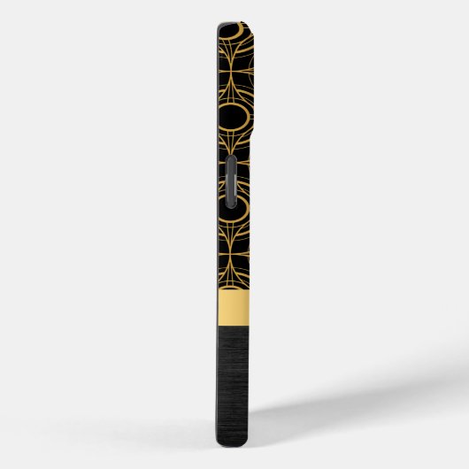 Goud en zwart luxe art deco Case-Mate iPhone case (Achterkant / Rechts)