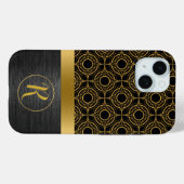 Goud en zwart luxe art deco Case-Mate iPhone case (Achterkant (horizontaal))