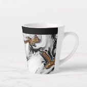 "Goud en zwart marmer" Latte Mok (Rechts)