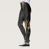 Goud en zwart marmer leggings (Links)