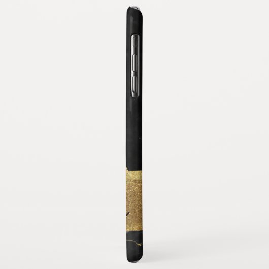 Goud en zwart marmer met goudfolie en glitter Case-Mate iPhone case (Achterkant/links)