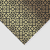 Goud en zwart Marokkaans mozaïekpatroon Tissuepapier (Detail)