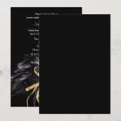 Goud en zwart Masquerade Sweet 16 Ball Uitnodiging (Voorkant / Achterkant)