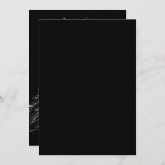 Goud en zwart Masquerade Sweet 16 Ball Uitnodiging (Voorkant / Achterkant)