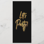 Goud en Zwart Menu 3d Goud Tex Minimalistisch Desi (Achterkant)