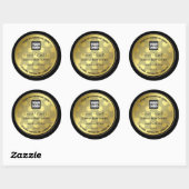 Goud en zwart met etiketten voor de verpakking van (Vel)