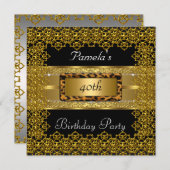 Goud en zwart met Lijst van de luipaard Kaart (Voorkant / Achterkant)