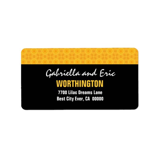 Goud en Zwart Modern Eenvoudig A310 Etiket (Voorkant)