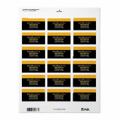 Goud en Zwart Modern Eenvoudig A310 Etiket (Full Sheet)