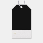 Goud en zwart, modern, fijn kerstcadeau-Label Cadeaulabel (Achterkant)