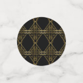 Goud en zwart Modern  Glam Art Deco Confetti (Kleine voorkant)