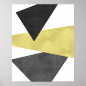 Goud en zwart Modern minimale geometrische kunst Poster (Voorkant)