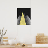 Goud en zwart Modern minimale geometrische kunst Poster (Keuken)