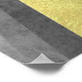 Goud en zwart Modern minimale geometrische kunst Poster (Hoek)