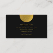 Goud en zwart Monogram Modern minimalist Visitekaartje (Achterkant)