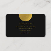 Goud en zwart Monogram Modern minimalist Visitekaartje (Achterkant)