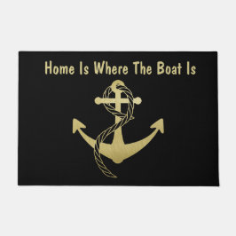 Goud en zwart nichtdoormat deurmat