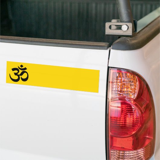 Goud en zwart om-symbool bumpersticker (Op Truck)