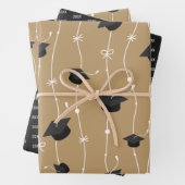 Goud en zwart omslagpapier inpakpapier vel (In situ)