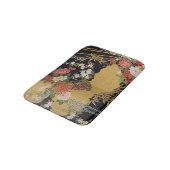 Goud en zwart Oosters Japans Kimono Floral Badmat (Gekanteld)