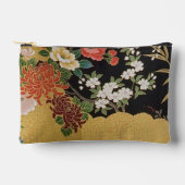 Goud en zwart Oosters Japans Kimono Floral Etui (Voorkant)