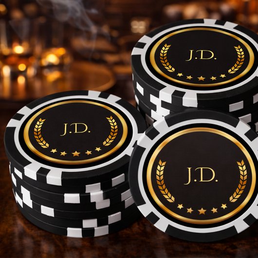 Goud en zwart op maat poker chips