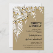 Goud en zwart palmen Vrijgezellenfeest Kaart (Voorkant)