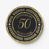 Goud en zwart papieren bordje (Voorkant)